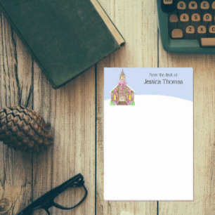 Notas Post-it® Iglesia del pan de jengibre personalizada