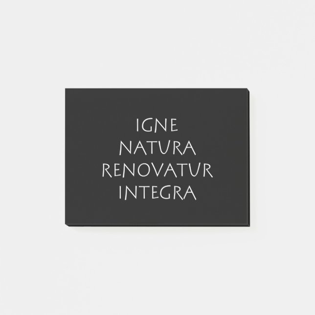 Notas Post-it® Igne natura renovatur integral (Anverso)