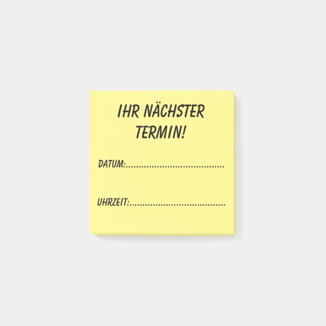 Notas Post-it® Ihr nächster Termin! (Anverso)