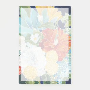 Notas Post-it® III floral de medianoche