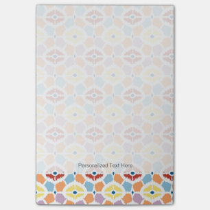 Notas Post-it® Ikat colorido de los diamantes geométrico
