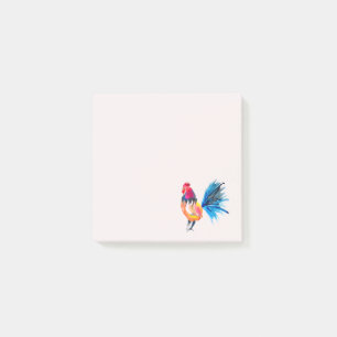 Notas Post-it® Ilustracion acuático colorido de gallo