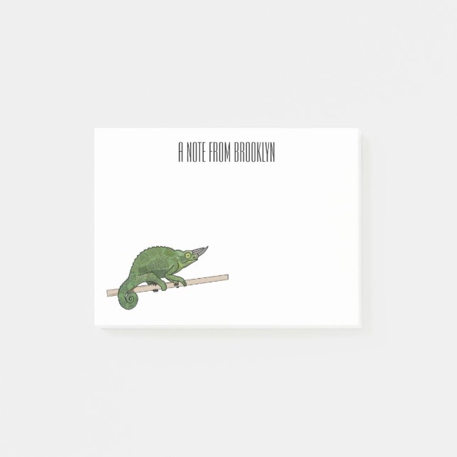 Notas Post-it® Ilustracion chameleon personalizado de Jackson (Anverso)
