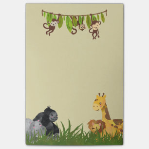 Notas Post-it® Ilustracion de animales de la jungla de Safari en