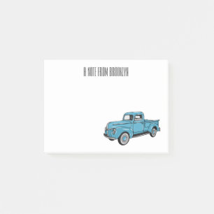 Notas Post-it® Ilustración de dibujos animados de camioneta clási