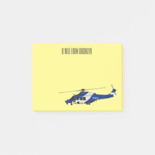 Notas Post-it® Ilustración de dibujos animados de helicóptero de