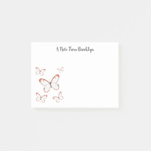 Notas Post-it® Ilustración de dibujos animados de mariposa de ala