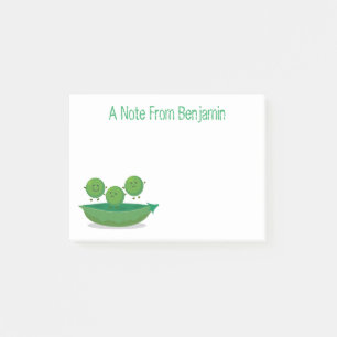 Notas Post-it® Ilustracion de guisantes y personalizados de bacal