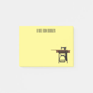 Notas Post-it® Ilustracion de máquina de coser personalizado