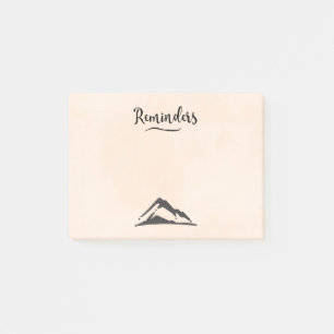 Notas Post-it® Ilustracion de montaña en negro - Recordatorios