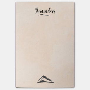 Notas Post-it® Ilustracion de montaña en negro - Recordatorios