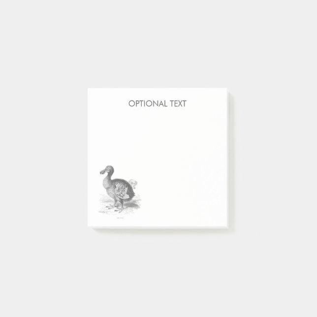 Notas Post-it® Ilustracion de pájaro Dodo (Anverso)