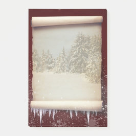 Notas Post-it® Ilustracion de pergamino de invierno