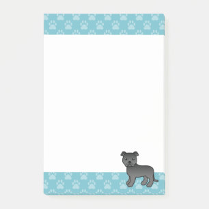 Notas Post-it® Ilustración de perro Staffordshire Bull Terrier ne