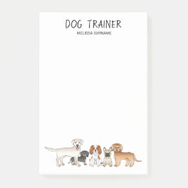 Notas Post-it® Ilustración de perros de dibujos animados lindos -