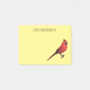 Notas Post-it® Ilustracion de personalizado de aves cardinales de