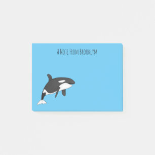 Notas Post-it® Ilustracion de personalizado de ballenas asesina