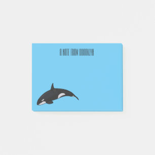 Notas Post-it® Ilustracion de personalizado de ballenas asesina