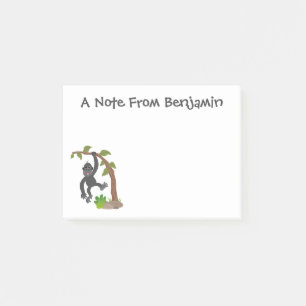 Notas Post-it® Ilustracion de personalizado de bebé gorila feliz