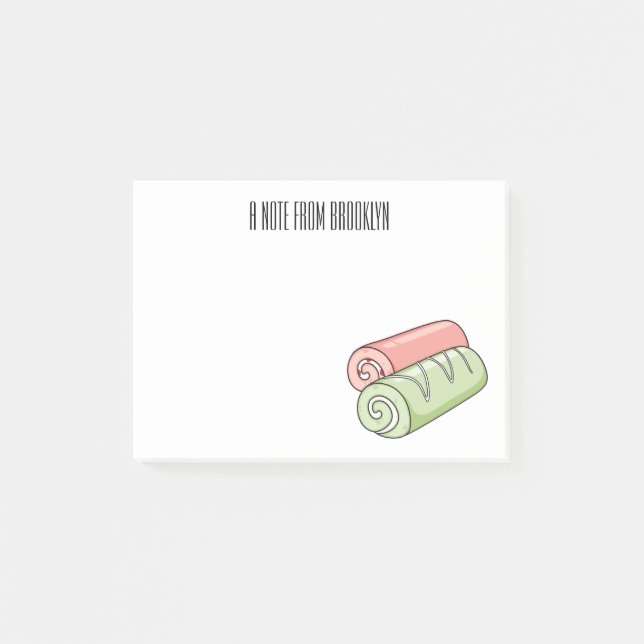 Notas Post-it® Ilustracion de personalizado de bollería y bollerí (Anverso)