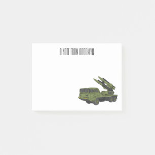 Notas Post-it® Ilustracion de personalizado de camiones de misile