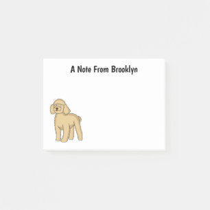 Notas Post-it® Ilustracion de personalizado de caniche marrón fel