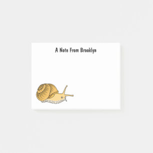 Notas Post-it® Ilustracion de personalizado de caracol amarillo