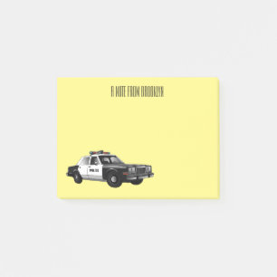 Notas Post-it® Ilustracion de personalizado de coches de policía