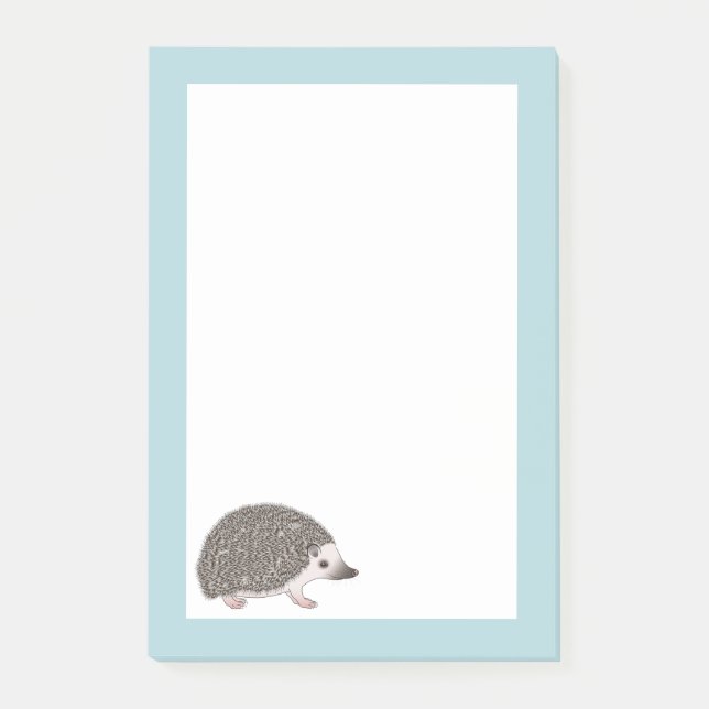 Notas Post-it® Ilustracion de Personalizado de Cute de Hedgehog,  (Anverso)