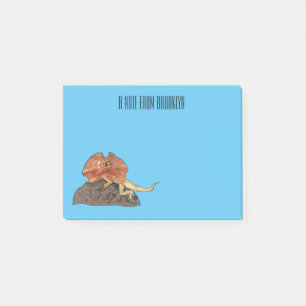 Notas Post-it® Ilustracion de personalizado de lagarto de cuello