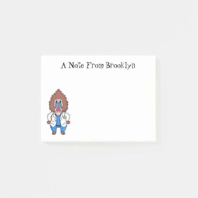 Notas Post-it® Ilustracion de personalizado de médica de mandrile (Anverso)
