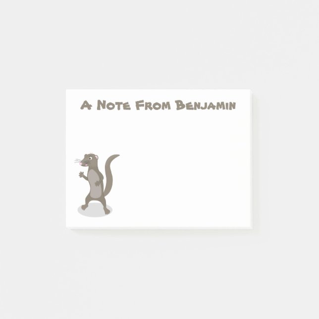 Notas Post-it® Ilustracion de personalizado de mongosis suave (Anverso)