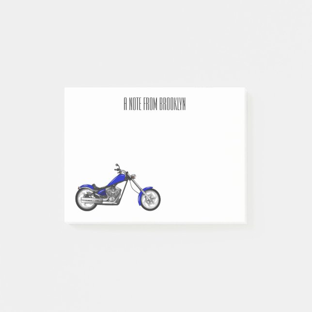 Notas Post-it® Ilustracion de personalizado de motocicleta de hel (Anverso)