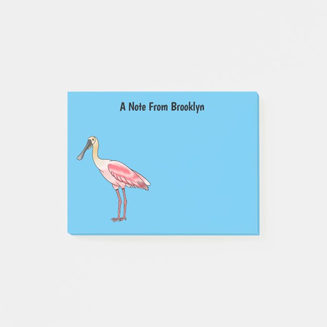 Notas Post-it® Ilustracion de personalizado de pájaro cucharón de (Anverso)