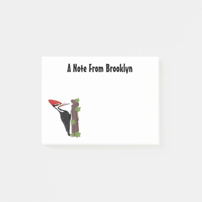 Notas Post-it® Ilustracion de personalizado de pájaros carpintero (Anverso)