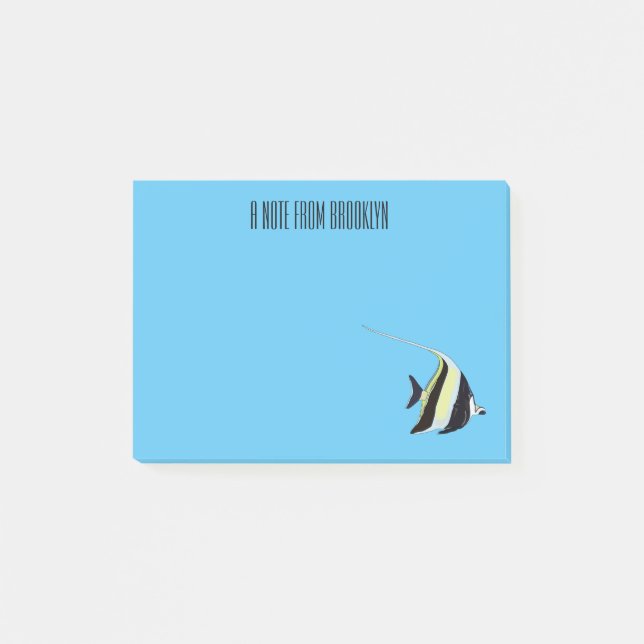 Notas Post-it® Ilustracion de personalizado de peces moro (Anverso)