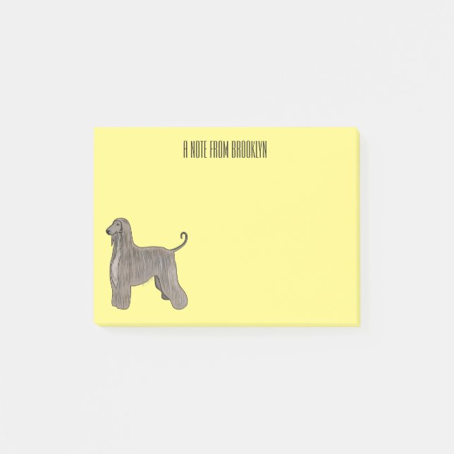 Notas Post-it® Ilustracion de personalizado de perro de perro per (Anverso)