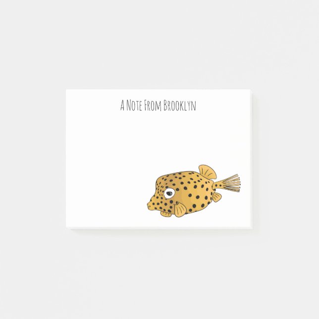 Notas Post-it® Ilustracion de personalizado de pez dorado (Anverso)