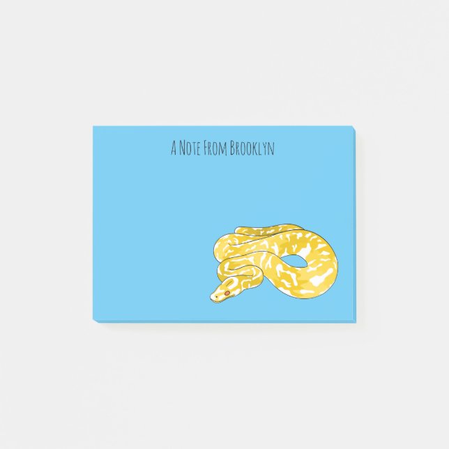 Notas Post-it® Ilustracion de personalizado de pitón birmano (Anverso)