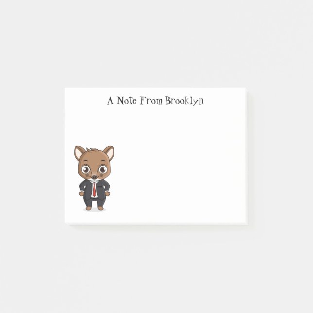 Notas Post-it® Ilustracion de personalizado de rata (Anverso)