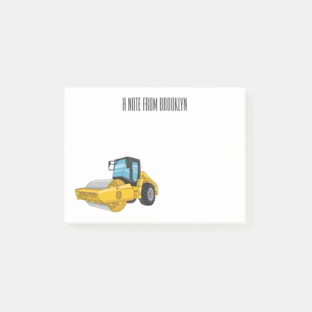 Notas Post-it® Ilustracion de personalizado de rodillos de carret (Anverso)