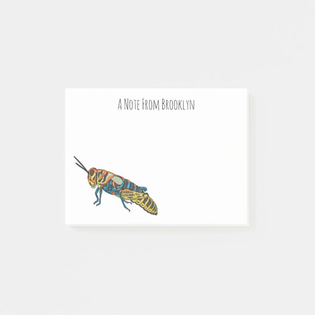 Notas Post-it® Ilustracion de personalizado de saltamontes de bar (Anverso)