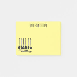 Notas Post-it® Ilustracion de personalizados utensiales de cocina