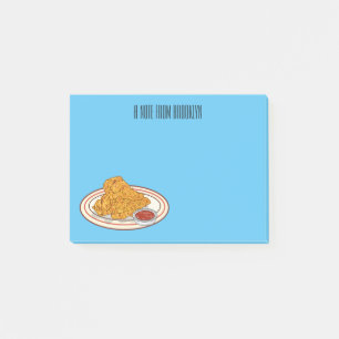Notas Post-it® Ilustracion de pollo frito personalizado