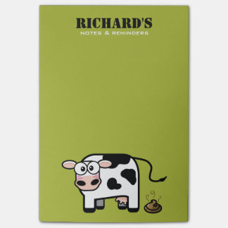 Notas Post-it® Ilustracion de ruborización divertido de la vaca