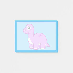 Notas Post-it® Ilustracion De Un Dinosaurio Brontosauro.