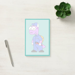 Notas Post-it® Ilustracion De Un Plomero De Spinosaurus.