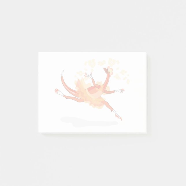 Notas Post-it® Ilustracion De Una Ballerina Bailando Raptor. 2 (Anverso)