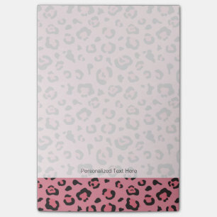 Notas Post-it® Ilustracion del animal del rosa del leopardo