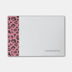 Notas Post-it® Ilustracion del animal del rosa del leopardo